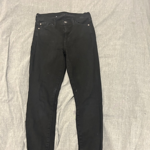7 for All Mankind Black Skinny Gwenevere -24 - Picture 1 of 3